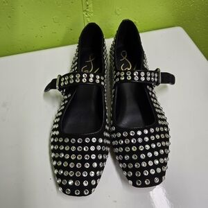 Studded Sam Edelman Black Mary Jane Shoes